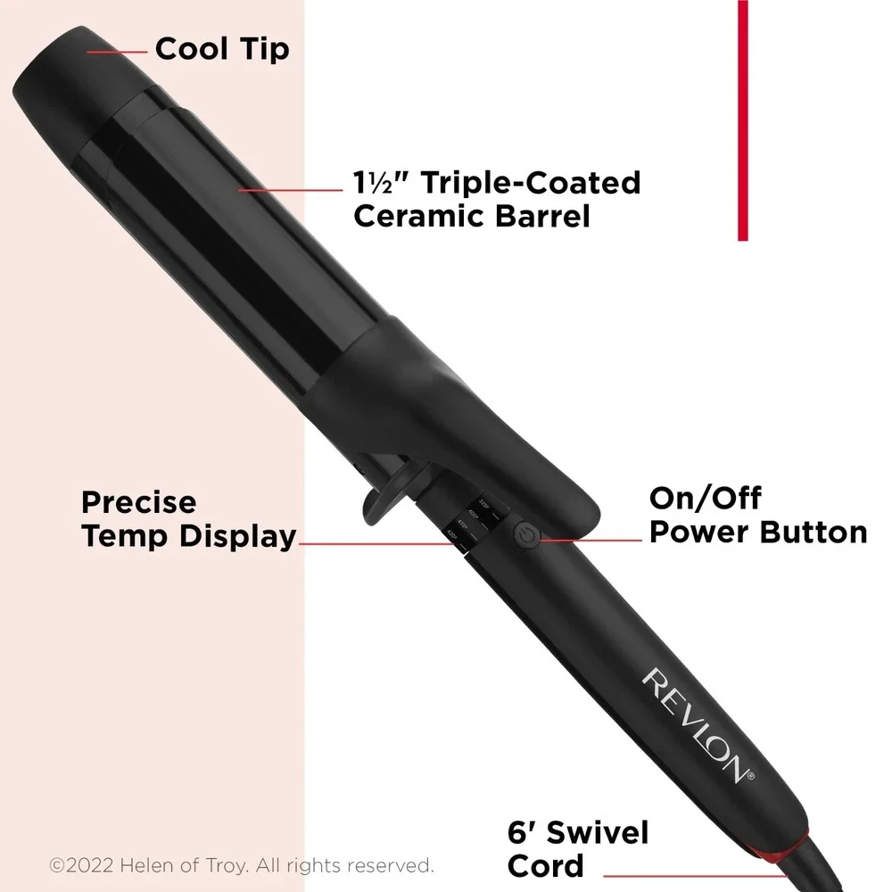 Revlon Smoothstay Coconut Oil Infused Curling Iron 1 1/2